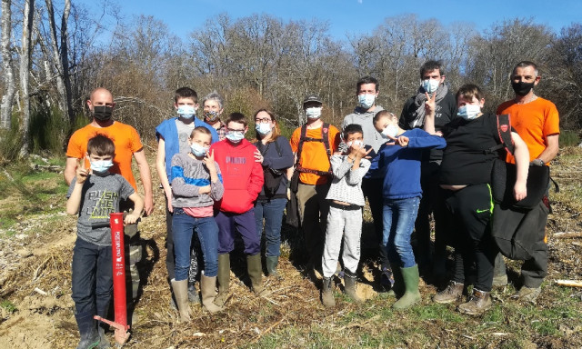 Visite d'un chantier de plantation par les élèves de l'IME Felletin