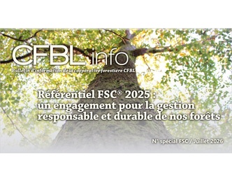 CFBL Info spécial certification FSC